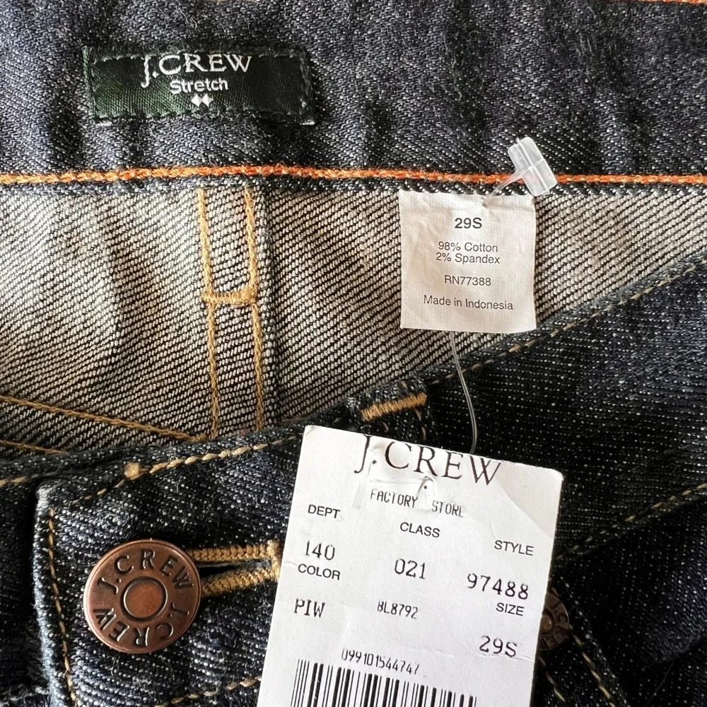 J.Crew Factory Bootcut Jeans Dark Wash Indigo Stretch Denim 29S 97488‎